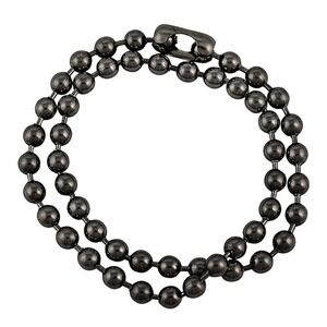 DragonWeave Gunmetal Black Ball Chain Necklace 6.33mm 40" Goth Whimsigoth